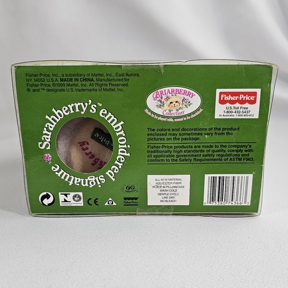 Vtg 1999 Fisher-Price Briarberry SARAHBERRY Bear - Picture 9 of 13